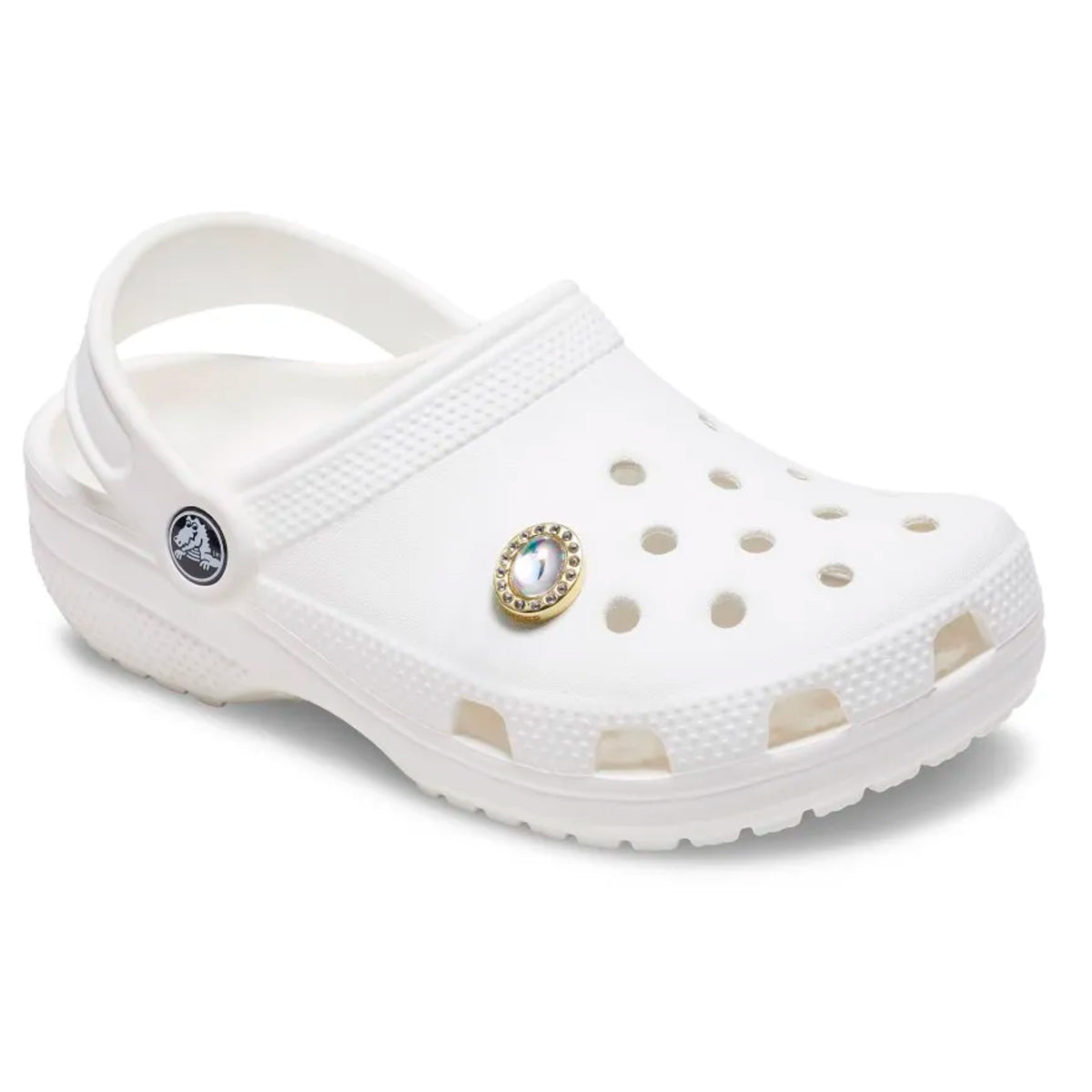 Broche Crocs Tiny White Circle Gem Unissex