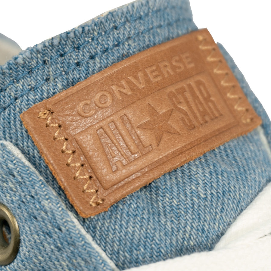 Tênis Converse Chuck Taylor All Star Lift Denim Feminino — Etiqueta de couro