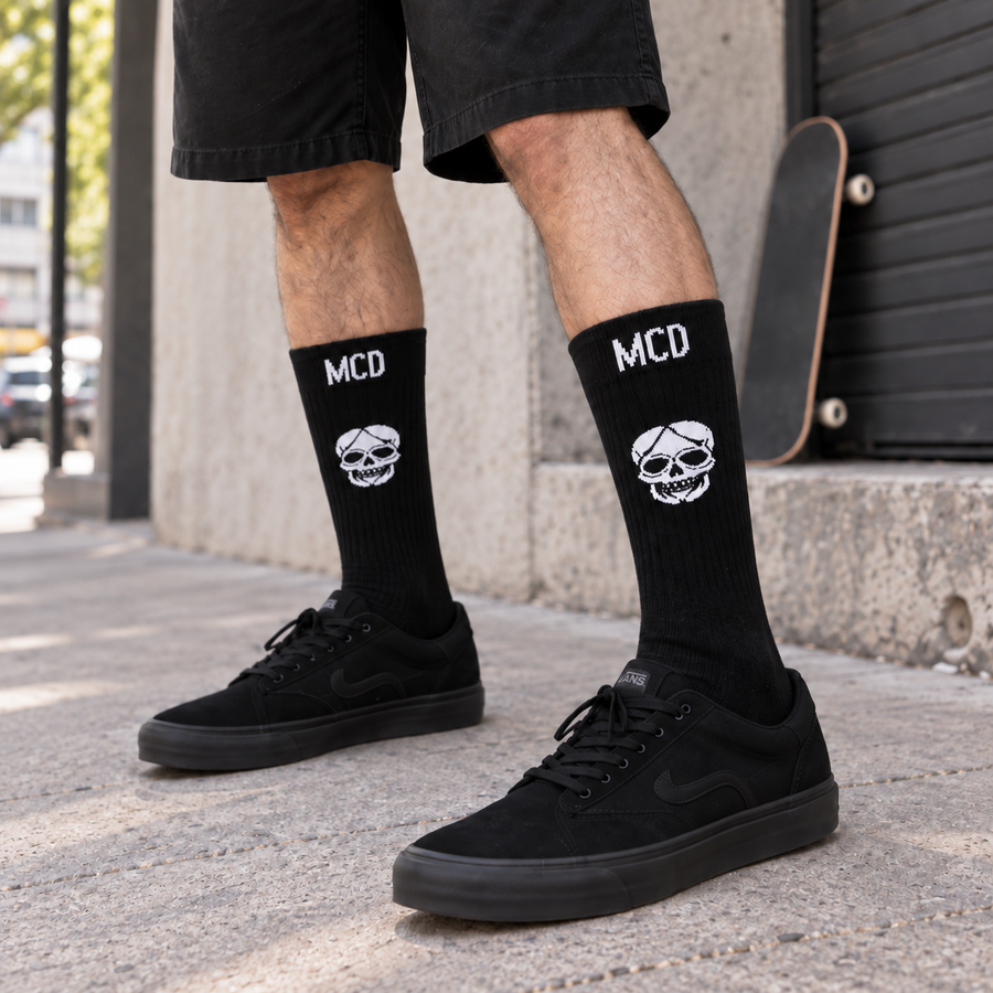 Meia MCD Skull Unissex — Feita para aparecer