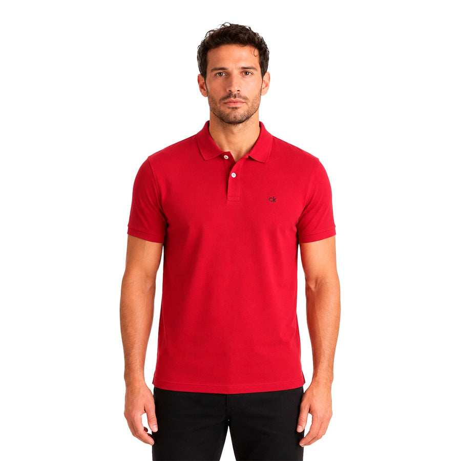 Polo Calvin Klein Basic Masculino — Vermelho que dá o tom certo