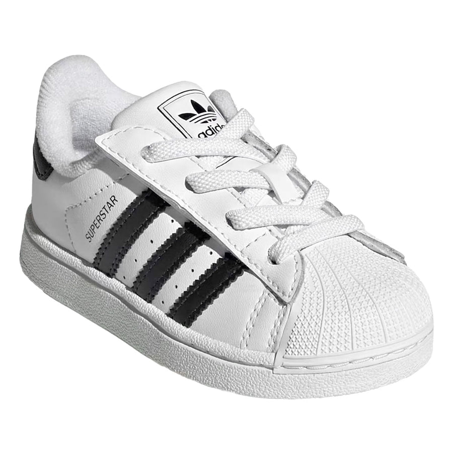 Tênis Adidas Superstar II Cf El I Infantil — Cadarço elástico e tira por cima