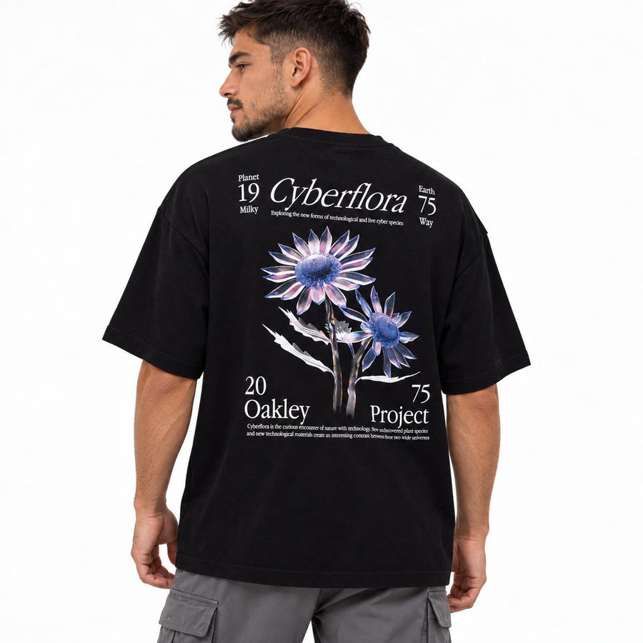Camiseta Oakley Cyberflora Masculino — A arte Cyberflora nas costas