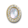 Broche Crocs Tiny White Circle Gem Unissex