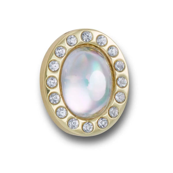 Broche Crocs Tiny White Circle Gem Unissex