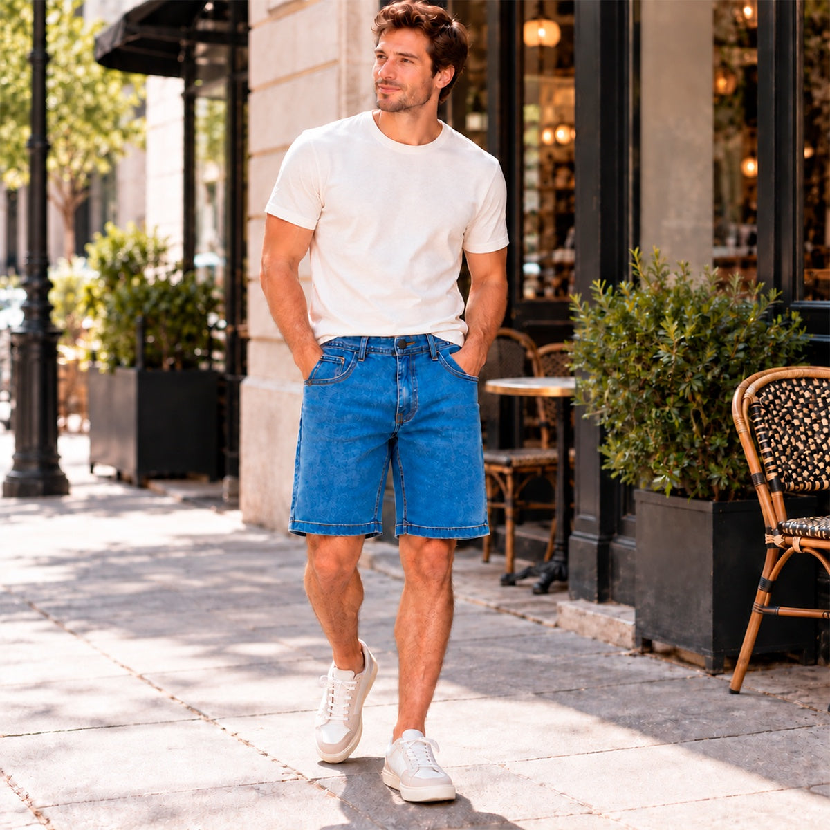 Bermuda Jeans Mcd Slim Fit Masculino