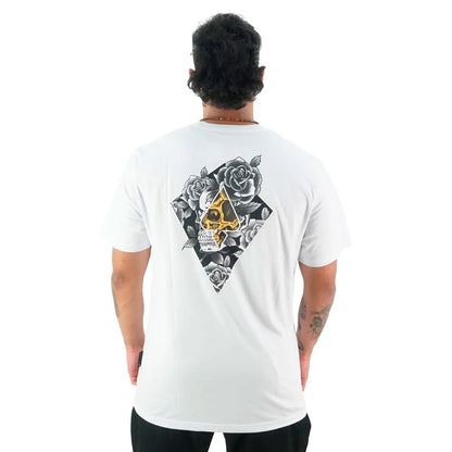 Camiseta Mcd Caveira Rosas