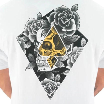Camiseta Mcd Caveira Rosas