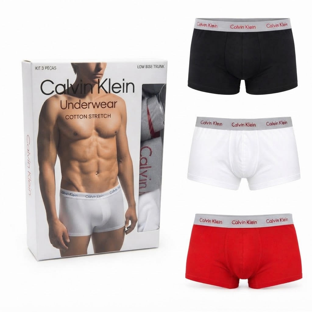 Kit Cuecas Cku Rise Trunks Masculino