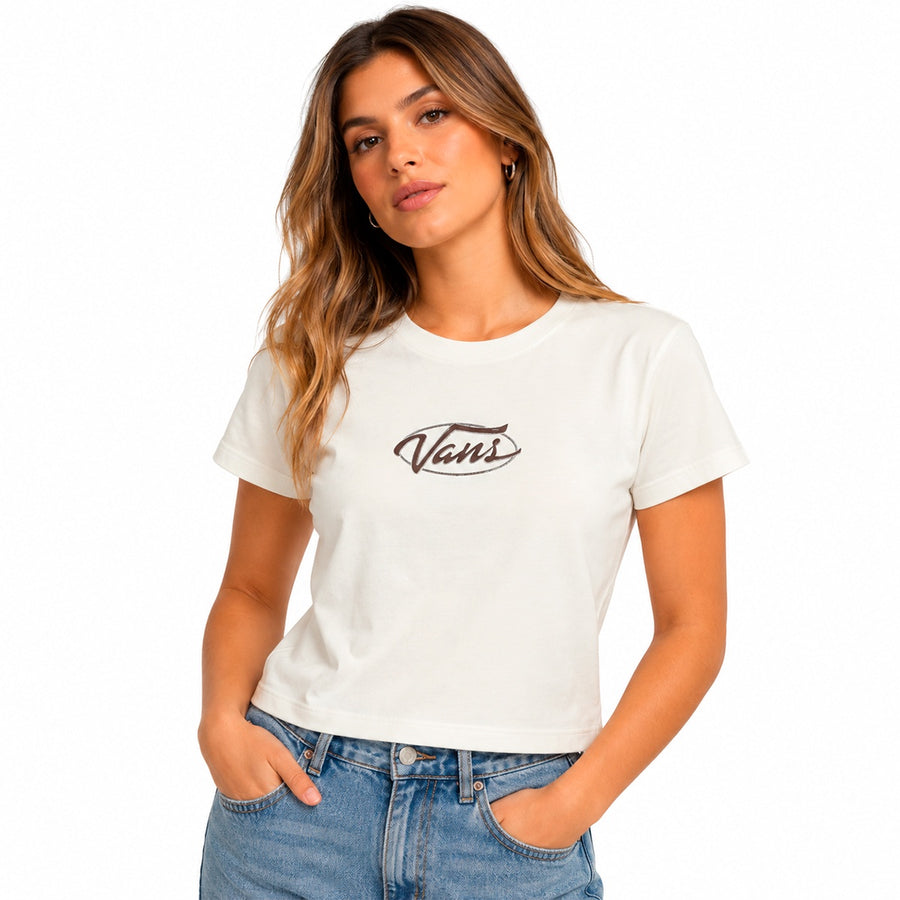 Camiseta Vans Ronde Feminino — Gola careca e manga curta
