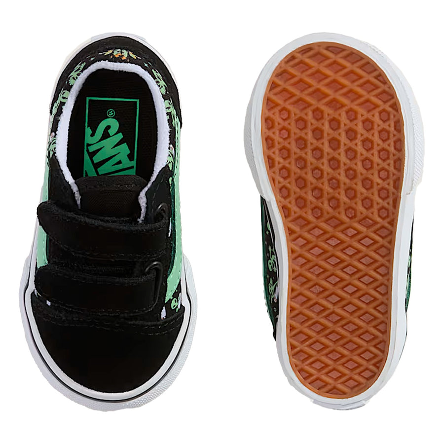 Tênis Vans Old Skool V Infantil — Palmilha verde e sola waffle
