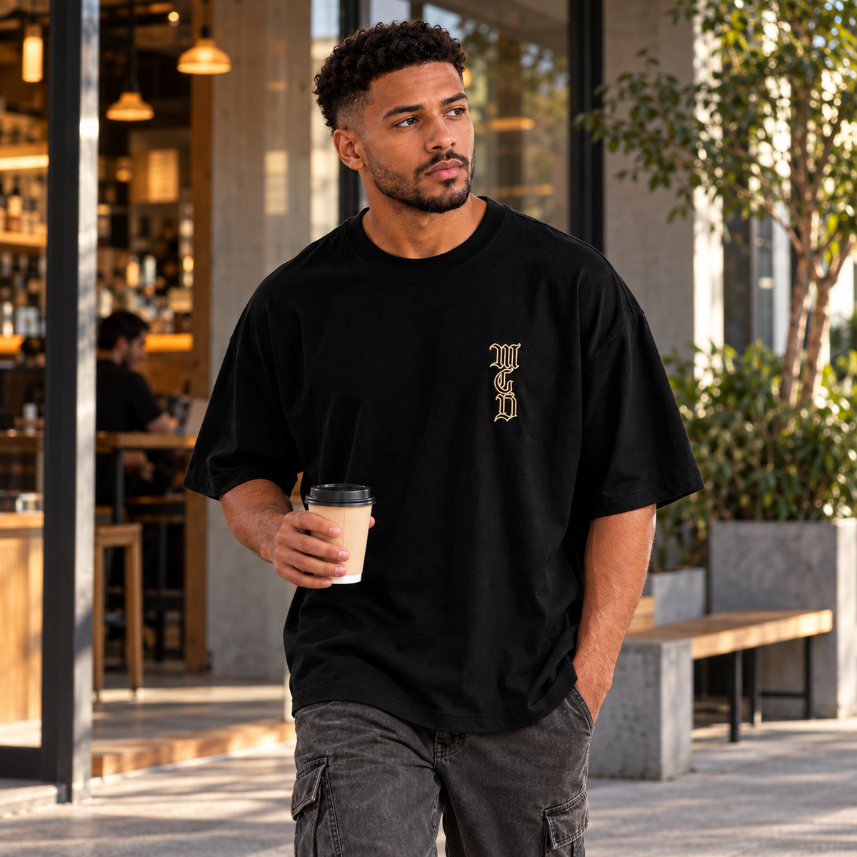 Camiseta Oversized Mcd Lateral Caligrafiti Masculino