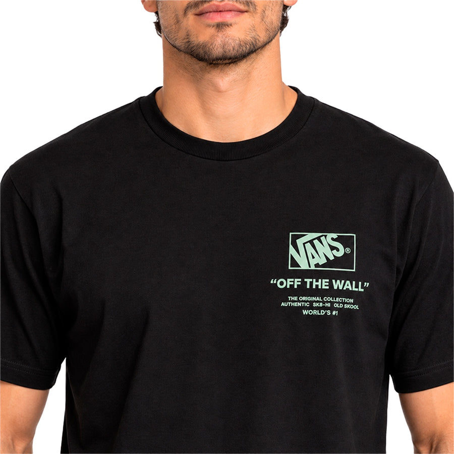 Camiseta Vans Stacked Hi Masculino — A versão pequena no peito