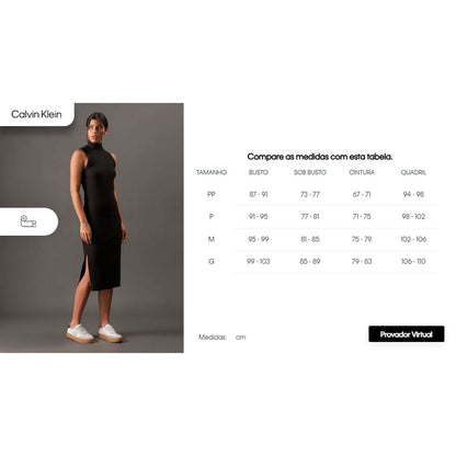 Vestido Calvin Klein Gola Alta