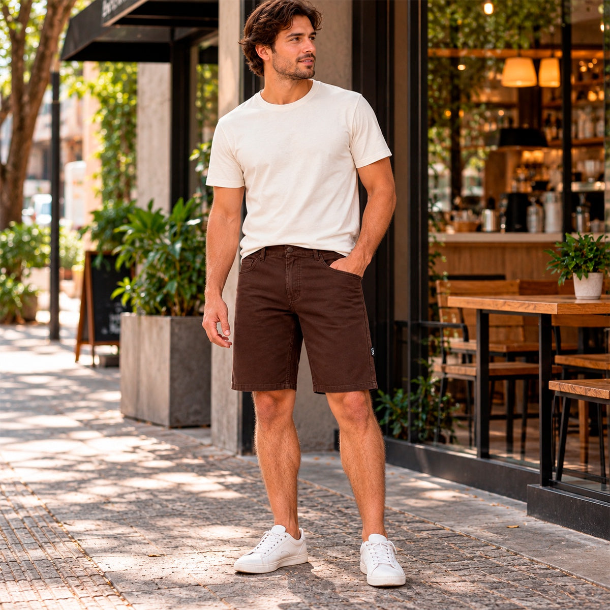 Bermuda Sarja Mcd Slim Fit Masculino