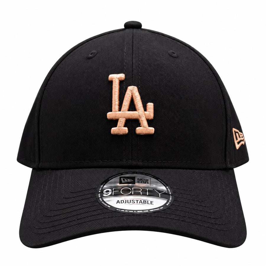 Boné Aba Curva New Era 9FORTY Los Angeles Dodgers Unissex — LA bordado em linha rosé