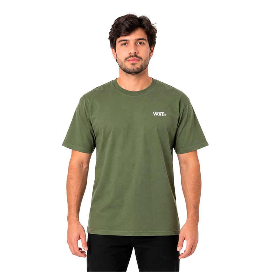 Camiseta Vans New Left Chest Masculino — Verde que não é neutro